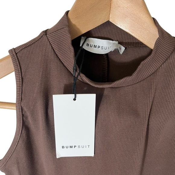 BUMPSUIT Maternity Mock Neck Maxi Rib Dress - Picture 8 of 12